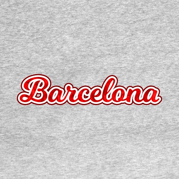 Barcelona - Red Design by Kelly Louise Art